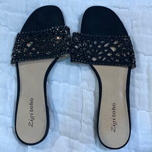 EUC Zigisoho summer black flats